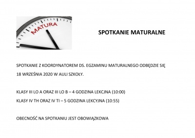 SPOTKANIE MATURALNE