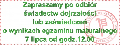 Wyniki egzaminu maturalnego